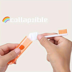 Disposable Foldable Travel Toothbrush Soft Manual Toothbrush Extra Soft Bristles
