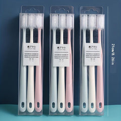 3pcs Soft Manual Toothbrushes for Sensitive Teeth Gums