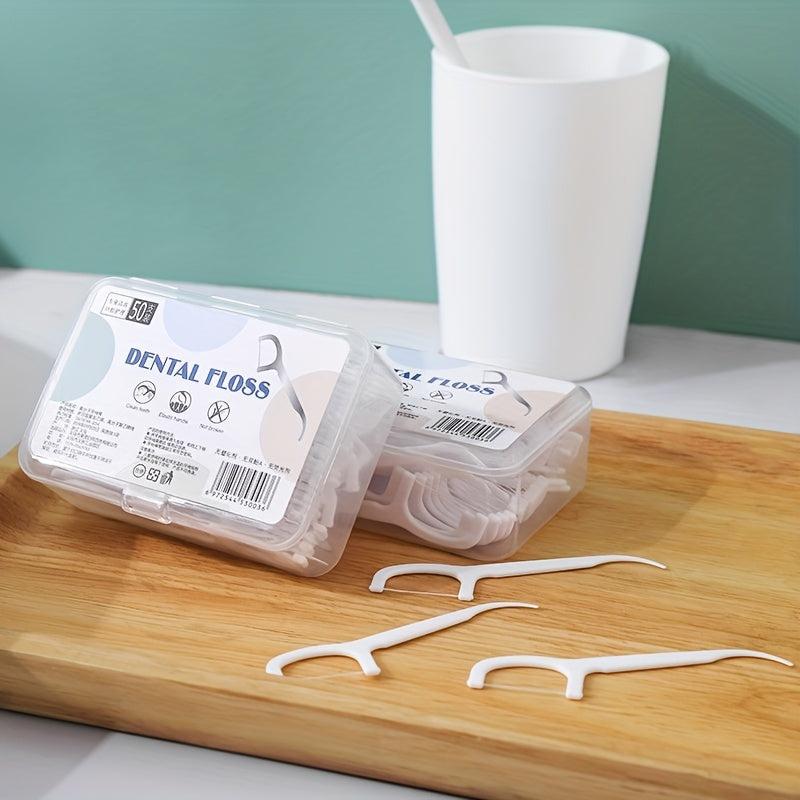 50pcs High Tension Individually Packed Dental Floss Sticks
