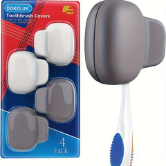 4pcs Portable Toothbrush Head Cover Case Storage Box