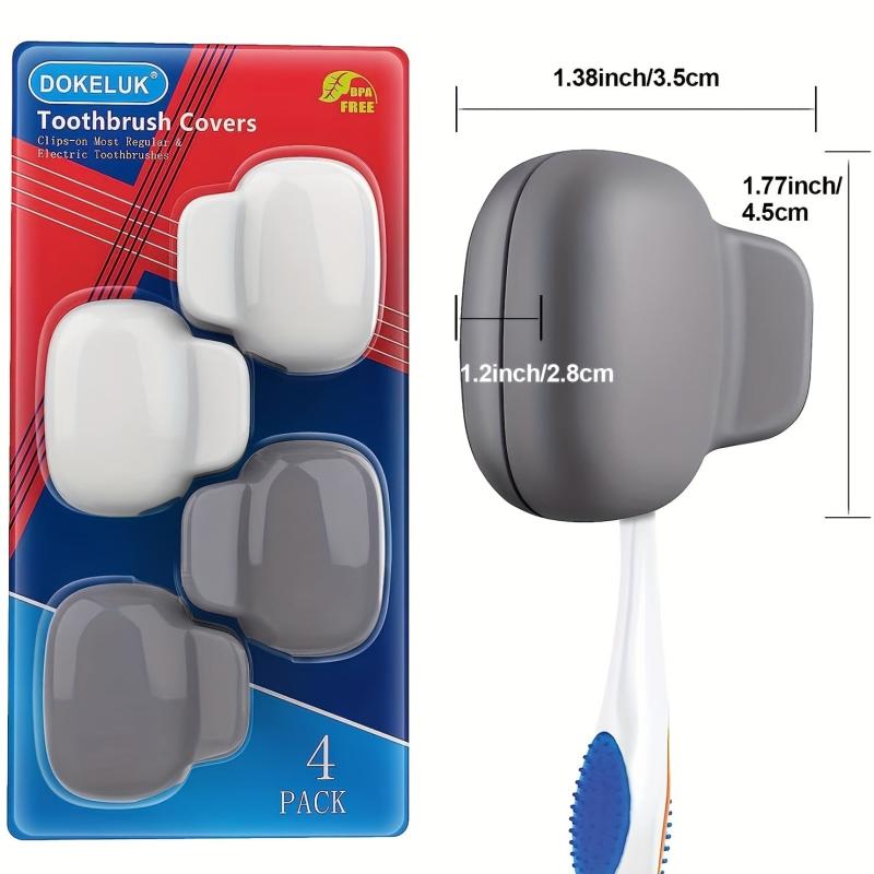 4pcs Portable Toothbrush Head Cover Case Storage Box