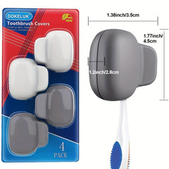 4pcs Portable Toothbrush Head Cover Case Storage Box