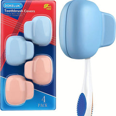 4pcs Portable Toothbrush Head Cover Case Storage Box