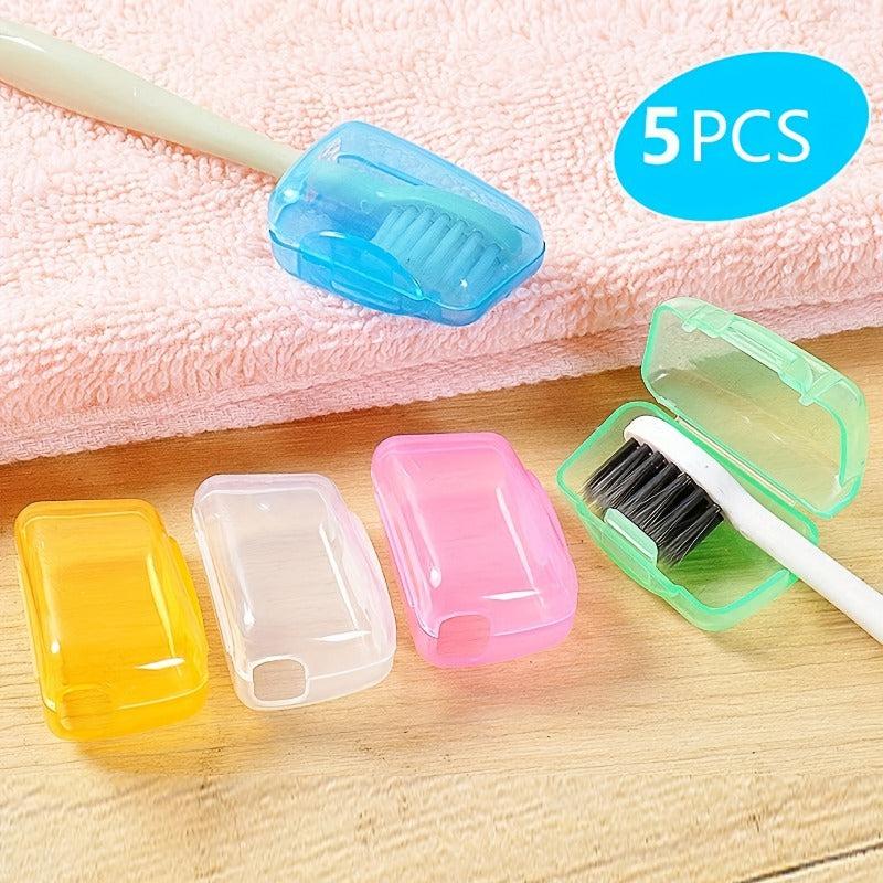 5pcs Colorful Toothbrush Head Cover Case Storage Box for Travel