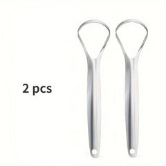 2pcs Tongue Scraper Oral Care Stainless Steel Tongue Cleaners