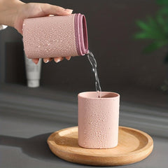 Portable Tooth Cup Travel Toothbrush Storage Box Mouthwash Toothware Box