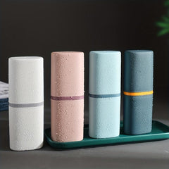 Portable Tooth Cup Travel Toothbrush Storage Box Mouthwash Toothware Box