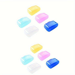 10pcs Portable Toothbrush Head Cover Storage Box Holder for Family Travel