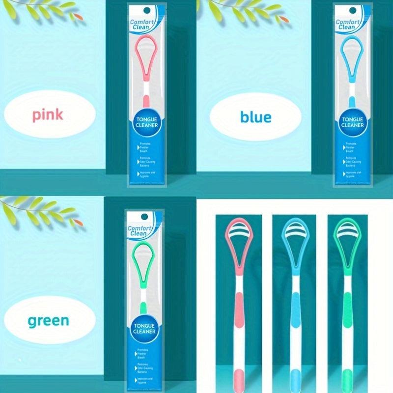 3pcs Tongue Scraper Reduce Bad Breath Silicone Tongue Cleaners