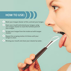 4pcs Metal Tongue Scraper for Oral Cleaning Brush