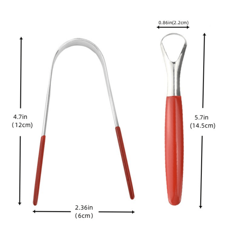4pcs Metal Tongue Scraper for Oral Cleaning Brush