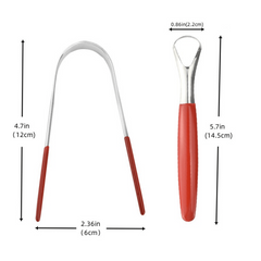 4pcs Metal Tongue Scraper for Oral Cleaning Brush