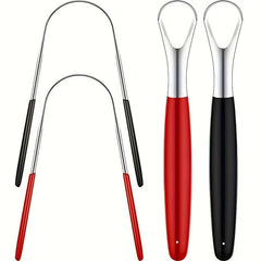 4pcs Metal Tongue Scraper for Oral Cleaning Brush