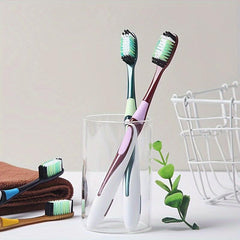8pcs Soft Filament Toothbrush Rounded Brush Non Slip Handle Adults