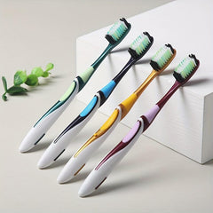 8pcs Soft Filament Toothbrush Rounded Brush Non Slip Handle Adults