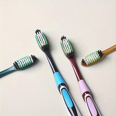 8pcs Soft Filament Toothbrush Rounded Brush Non Slip Handle Adults