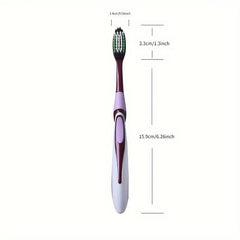 8pcs Soft Filament Toothbrush Rounded Brush Non Slip Handle Adults