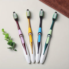 8pcs Soft Filament Toothbrush Rounded Brush Non Slip Handle Adults