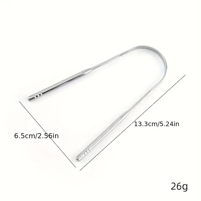 1pc Stainless Steel Tongue Scraper for Oral Care