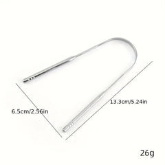 1pc Stainless Steel Tongue Scraper for Oral Care
