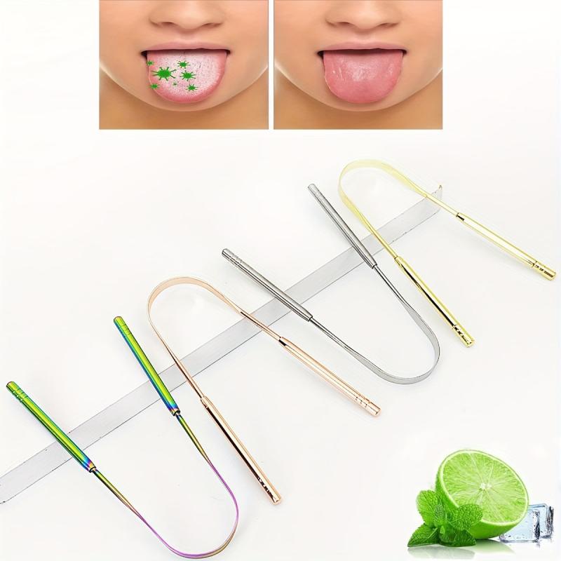 1pc Stainless Steel Tongue Scraper for Oral Care