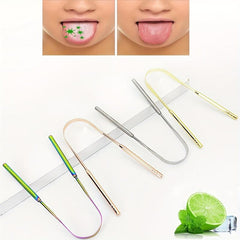 1pc Stainless Steel Tongue Scraper for Oral Care