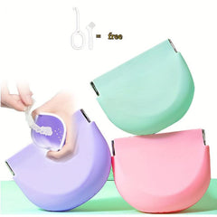 Silicone Denture Braces Bath Case Cup Box Holder Cleaner with Vent Holes