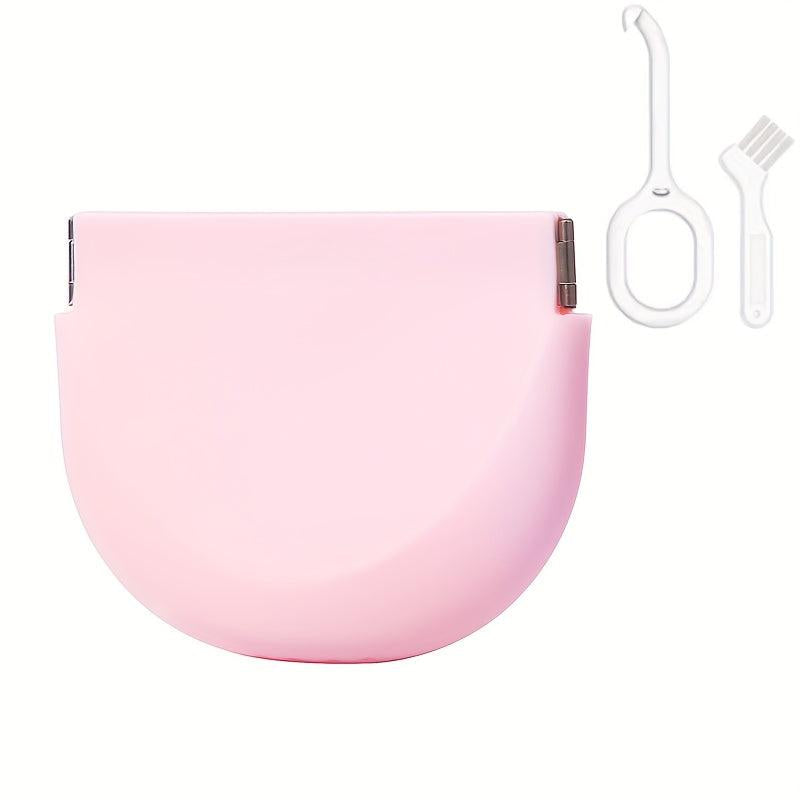 Silicone Denture Braces Bath Case Cup Box Holder Cleaner with Vent Holes