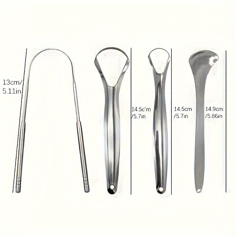 Stainless Steel Tongue Cleaner for Bad Breath - Oral Care Tool