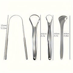 Stainless Steel Tongue Cleaner for Bad Breath - Oral Care Tool