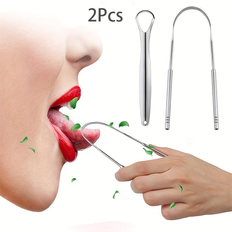 Stainless Steel Tongue Cleaner for Bad Breath - Oral Care Tool