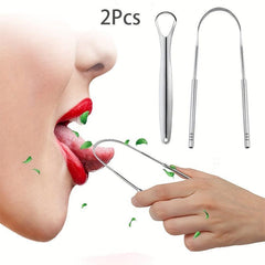 Stainless Steel Tongue Cleaner for Bad Breath - Oral Care Tool