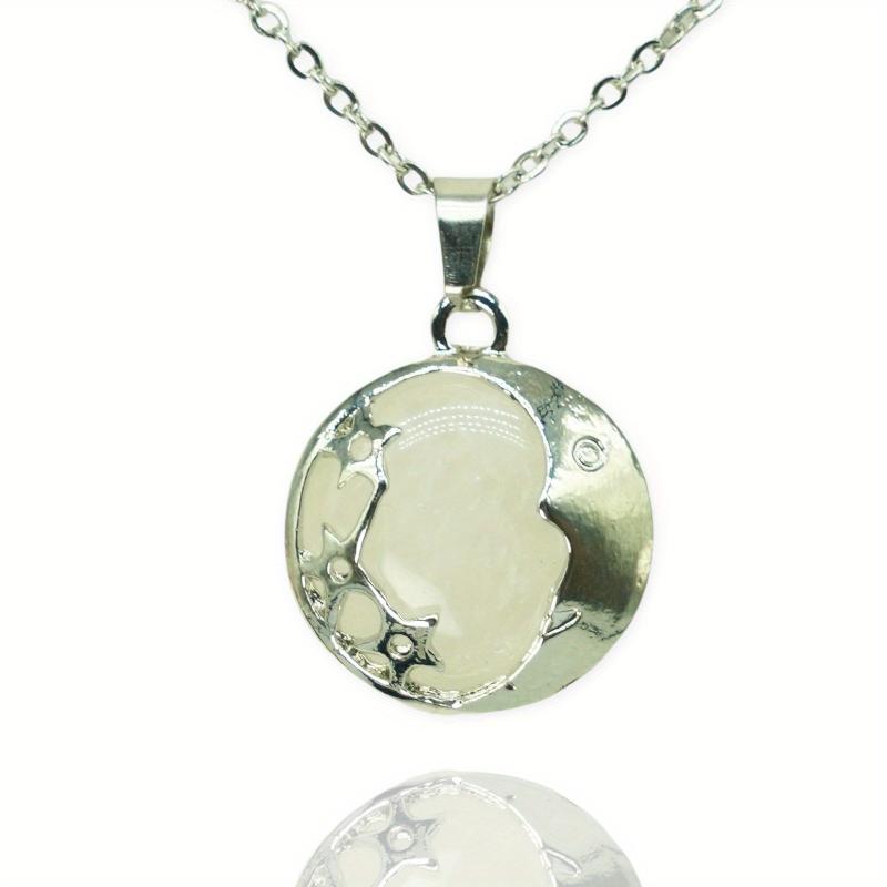 Starmoon Star Moon Crystal Healing Pendant Necklace