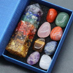 Natural Crystal Stones Set Chakras Gemstone Healing Stone Yoga Balance Energy
