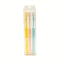 3pcs Soft Bristle Manual Toothbrushes for Sensitive Teeth Gums