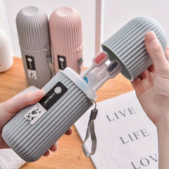 Portable Travel Toothbrush Storage Box Gargle Cup Holder