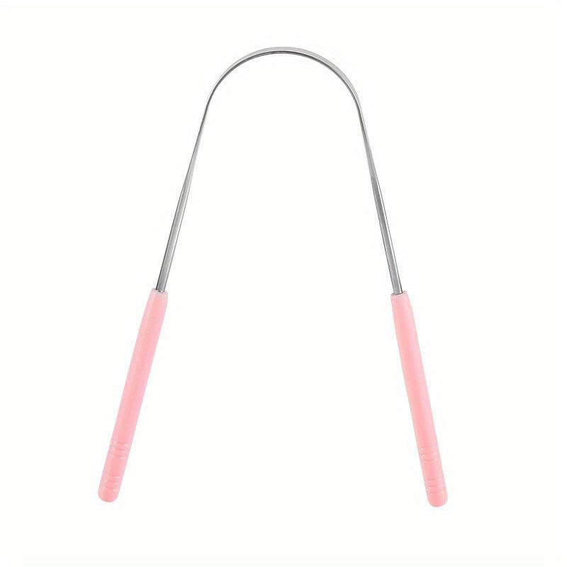 Stainless Steel Tongue Scraper Bad Breath Oral Care Tool