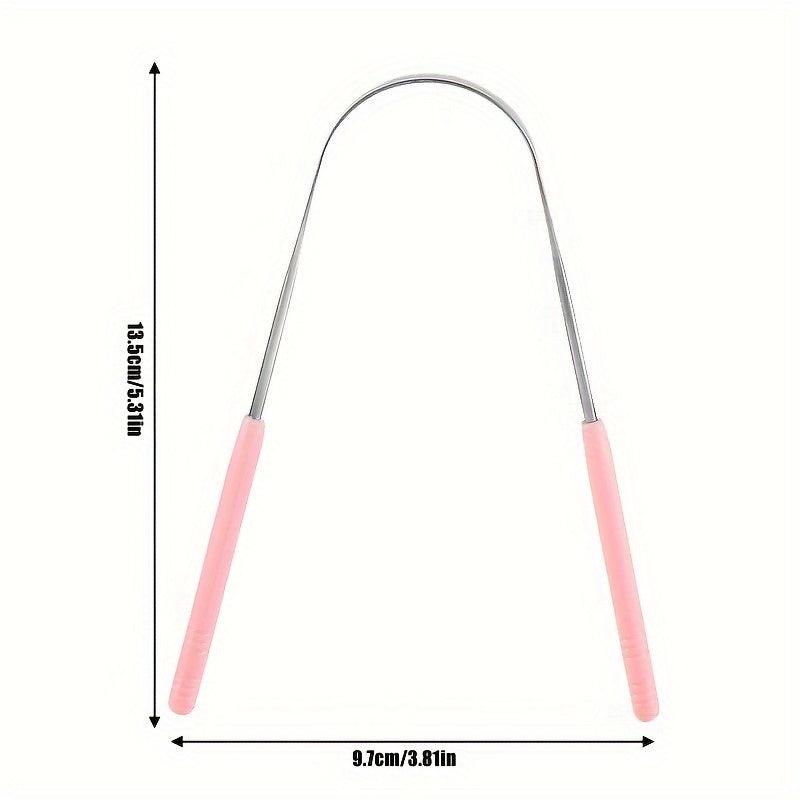 Stainless Steel Tongue Scraper Bad Breath Oral Care Tool