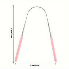 Stainless Steel Tongue Scraper Bad Breath Oral Care Tool