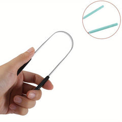 Stainless Steel Tongue Scraper Bad Breath Oral Care Tool