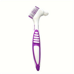 2pcs Denture Cleaning Brush Hard Denture Brush Oral Care Toothbrush