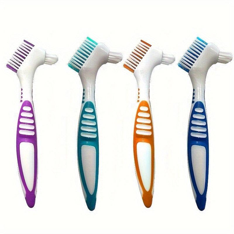 2pcs Denture Cleaning Brush Hard Denture Brush Oral Care Toothbrush