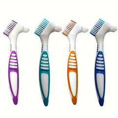 2pcs Denture Cleaning Brush Hard Denture Brush Oral Care Toothbrush