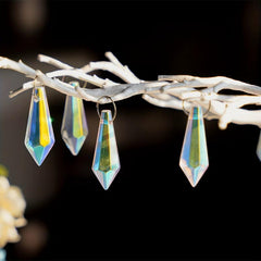10pcs Sun Catcher Crystal Icicle Prism Pendant Chandelier DIY Parts