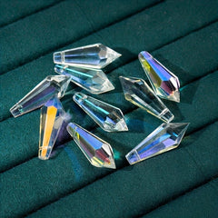 10pcs Sun Catcher Crystal Icicle Prism Pendant Chandelier DIY Parts