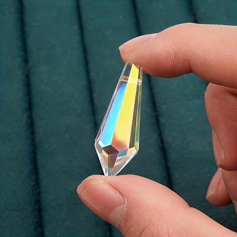 10pcs Sun Catcher Crystal Icicle Prism Pendant Chandelier DIY Parts