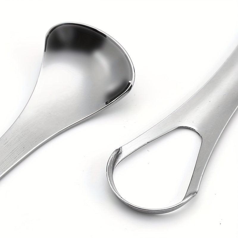 3pcs Tongue Scraper Reduce Bad Breath Stainless Steel Cleaners Oral Care