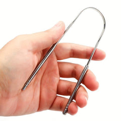 3pcs Tongue Scraper Reduce Bad Breath Stainless Steel Cleaners Oral Care