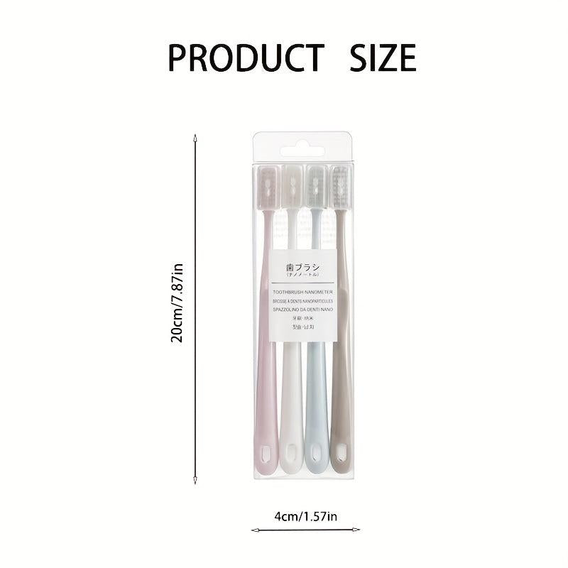 Colorful Soft Toothbrushes for Deep Oral Care, Set of 4