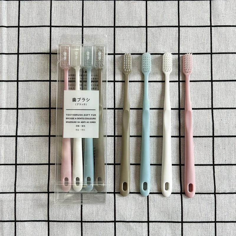 Colorful Soft Toothbrushes for Deep Oral Care, Set of 4